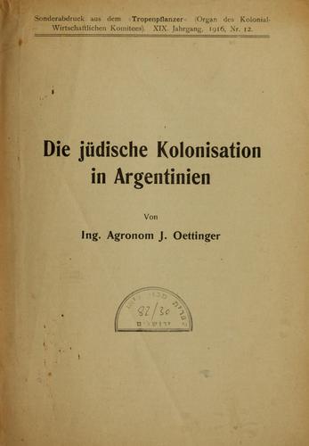 Die jüdische Kolonisation in Argentinien