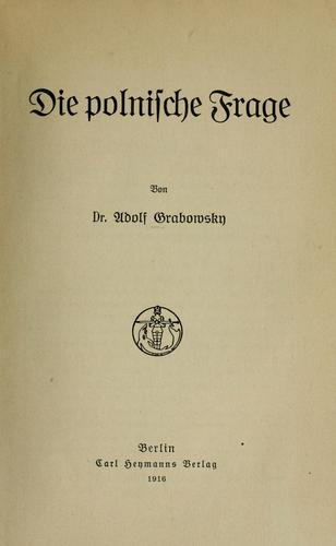 Die polnische Frage.