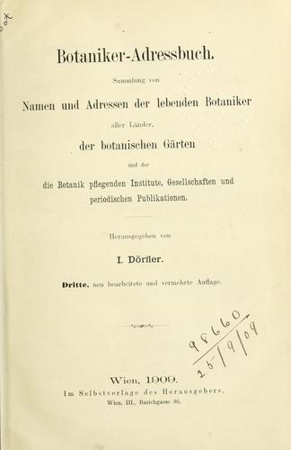Botaniker-Adressbuch