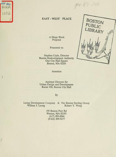 East-west place: a hinge block proposal.