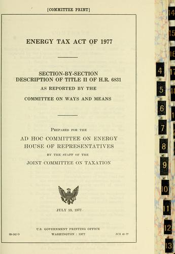 Energy Tax Act of 1977