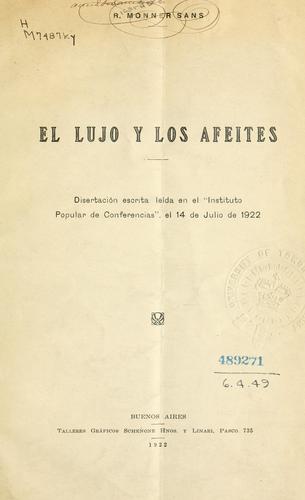 El lujo y los afeites