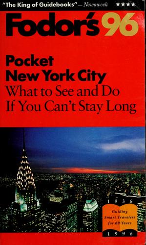 Fodor's96 pocket New York City