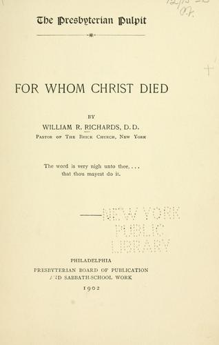 For whom Christ died