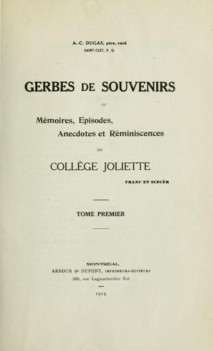 Gerbes et souvenirs