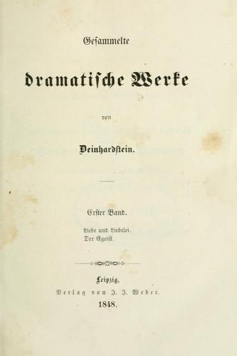 Gesammelte dramatische Werke von Deinhardstein