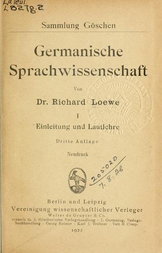 Germanische Sprachwissenschaft