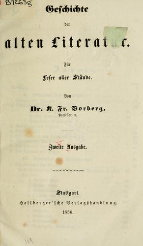 Geschichte der alten Literatur