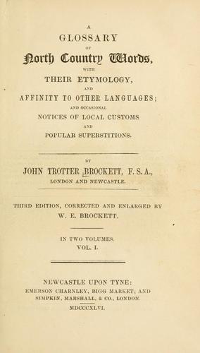 A glossary of North country words