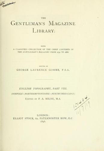 The Gentleman's magazine library