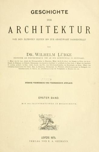 Geschichte der architekur.