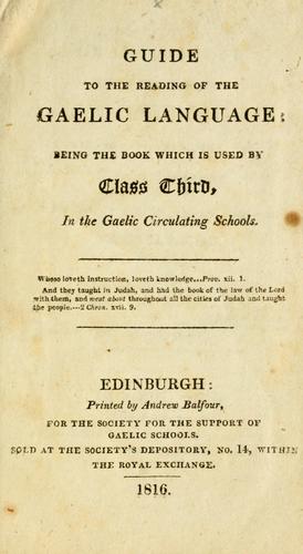 Guide to the reading of the Gaelic language