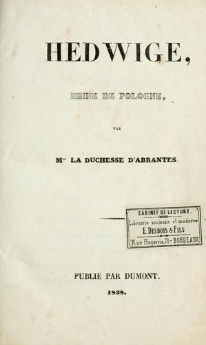 Hedwige, reine de Pologne