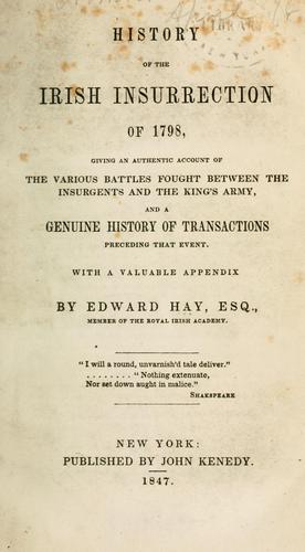 History of the Irish insurrection of 1798