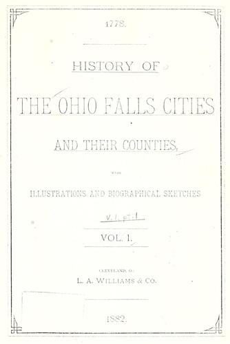 History of the Ohio falls cities and their counties