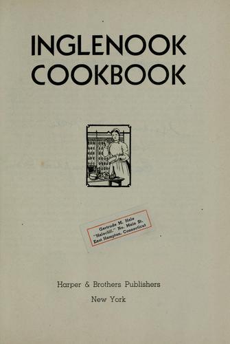 Inglenook cookbook