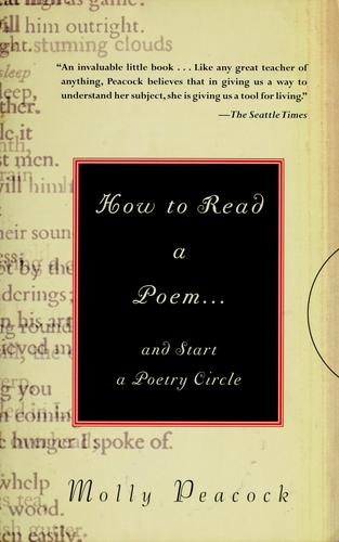 How to read a poem-- and start a poetry circle