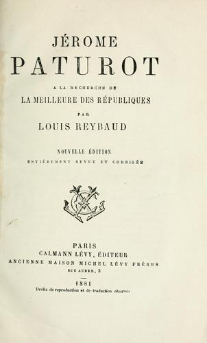 Jérome Paturot à la recherche de la meilleure des républiques