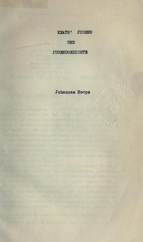 Keats' Jugend und Jugendgedichte.