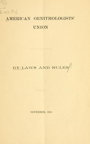 By-laws and rules