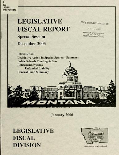 Legislative fiscal report