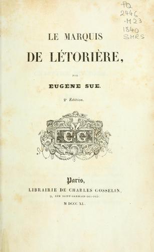 Le marquis de Létorière