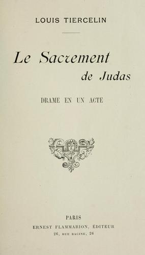 Le sacrement de Judas