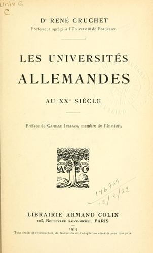 Les universités Allemandes au XXe siècle