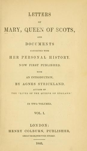 Letters of Mary, Queen of Scots