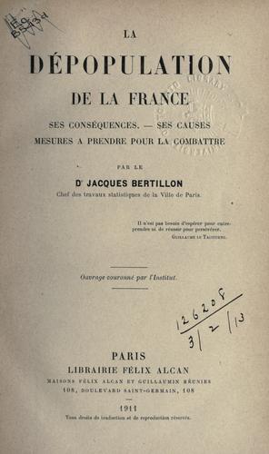 La dépopulation de la France