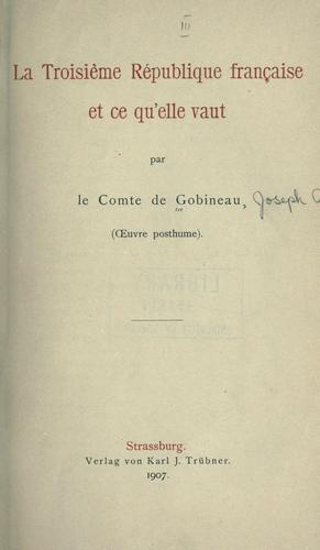 La troisième république française et ce qu'elle vaut