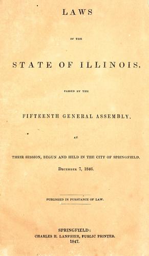 Laws of the state of Illinois