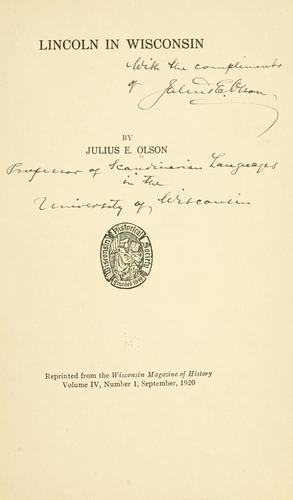 Lincoln in Wisconsin