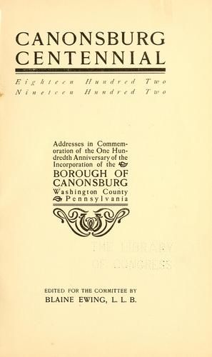 Canonsburg centennial