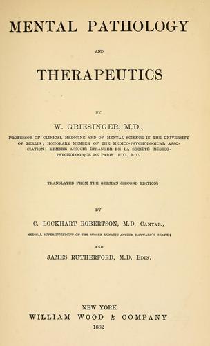 Mental pathology and therapeutics