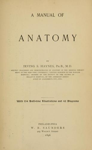 A manual of anatomy.