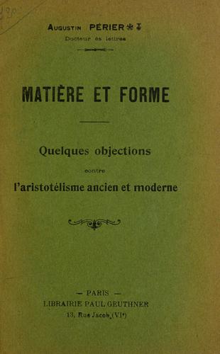 Matière et forme