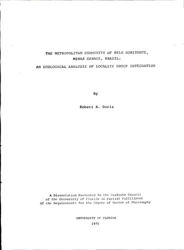 The metropolitan community of Belo Horizonte, Minas Gerias, Brazil