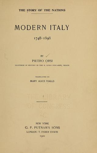 Modern Italy, 1748-1898