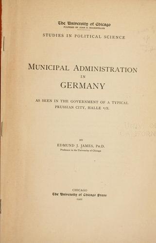 Municipal administration in Germany