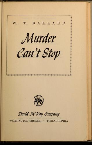 Murder can't stop