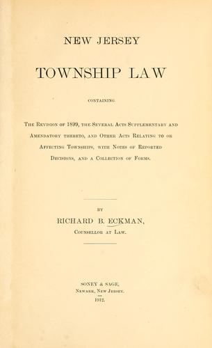New Jersey township law