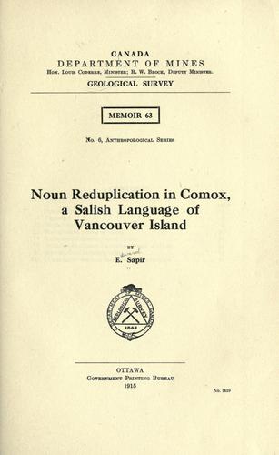 Noun reduplication in Comox, a Salish language of Vancouver island.