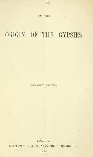 On the origin of the gypsies.