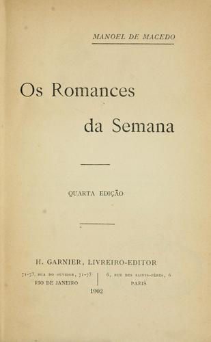 Os romances da semana