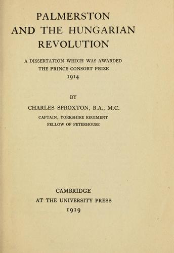 Palmerston and the Hungarian revolution