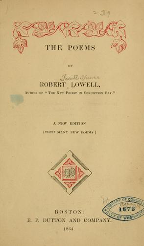The poems of Robert Lowell  ...
