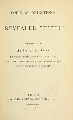 Popular objections to revealed truth.