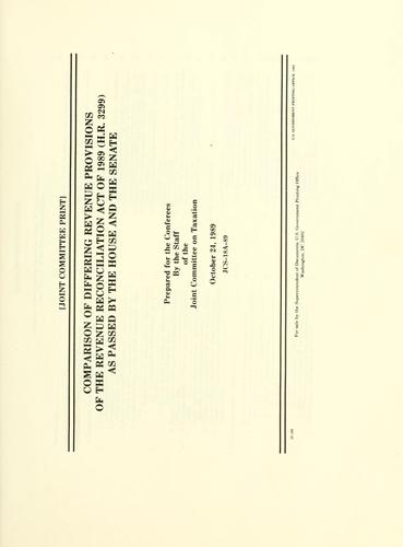 Possible conference agreement on revenue provisions of H.R. 3299.