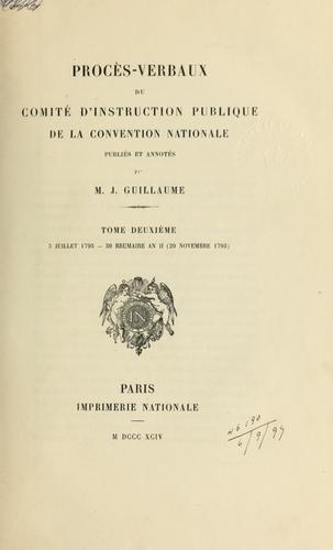 Procès-verbaux du Comité d'instruction publique de la Convention nationale.